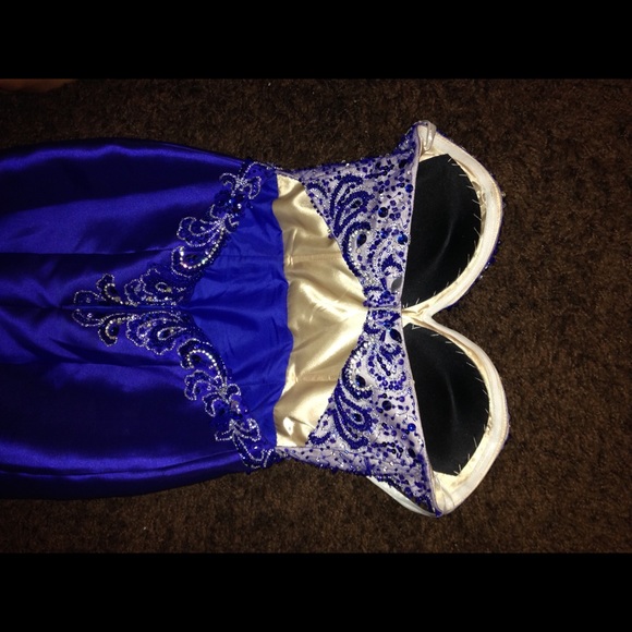 Royal Blue Prom Dress - Picture 3 of 4