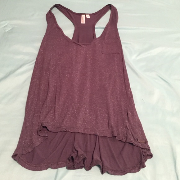 sparkly grey tank top