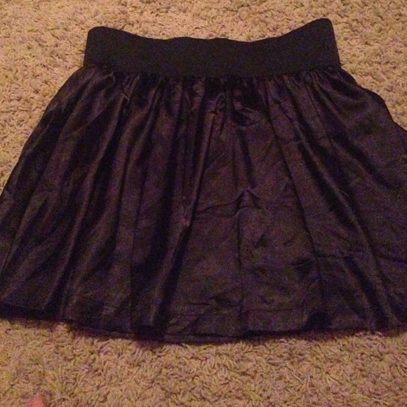 21 Dresses & Skirts - Black satin skater skirt