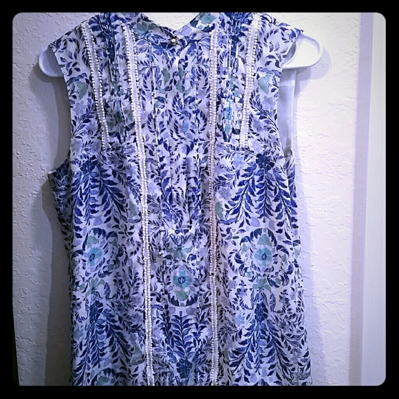 Tory Burch Embroidered Silk Top