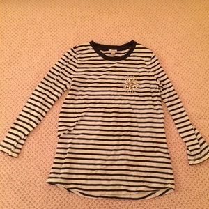 J.Crew navy and white striped shirt!