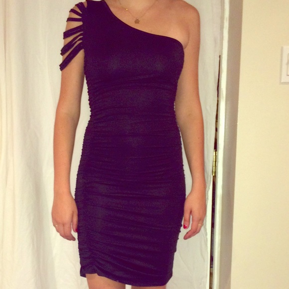 Black one strap dress