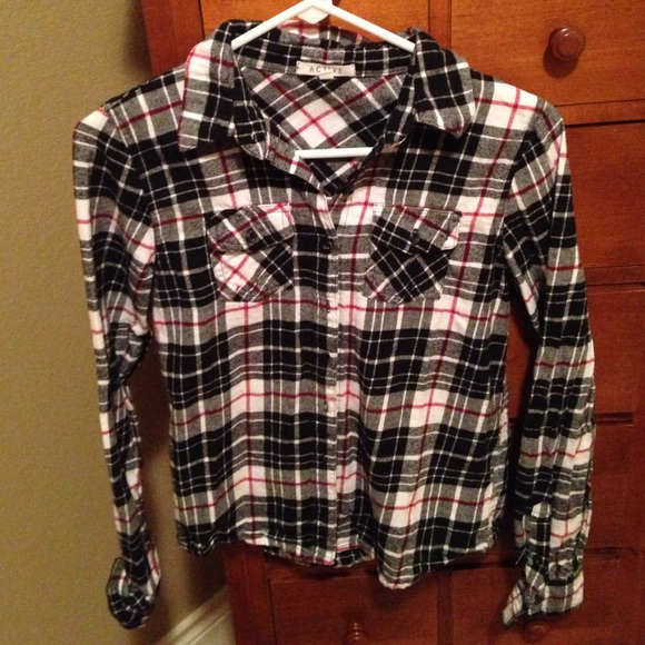 Black, white and red flannel