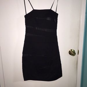 Black strapless dress