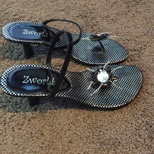 Black summer shoes .