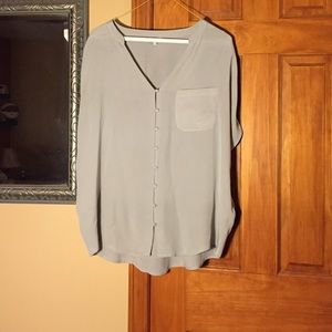 Gray Joie small silk blouse