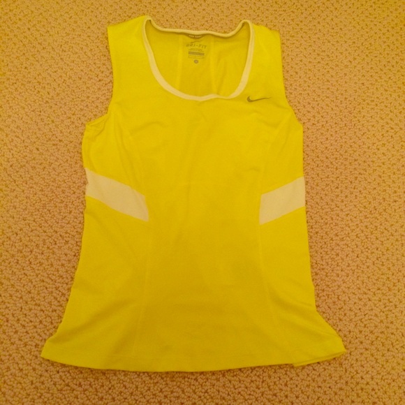 Nike yellow and white workout Tank!