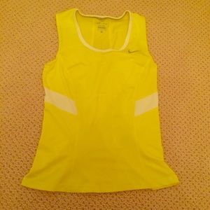 Nike yellow and white workout Tank!
