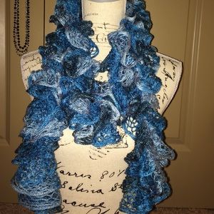Shades of blue handmade scarf!