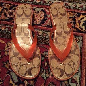 Coach flip flops