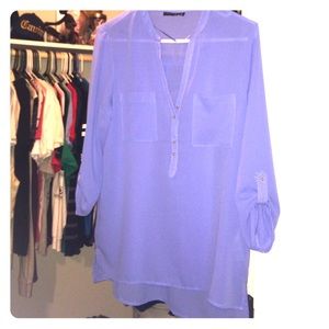 3/4 length Slouchy boyfriend shirt