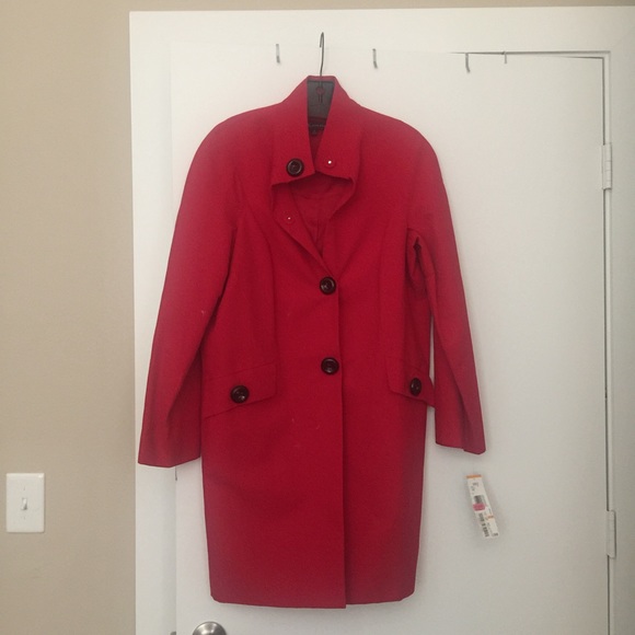Red Anne Klein coat