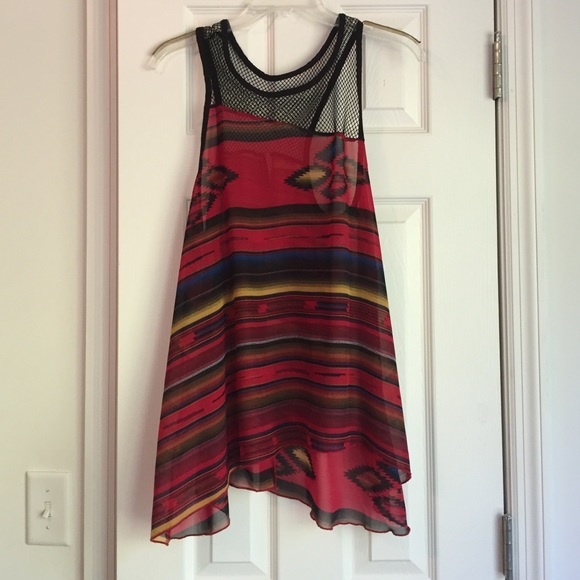 Tops - 🚫TRADED🚫Chiffon Aztec Shirt