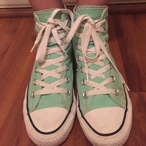 Mint green converse size us 7.5