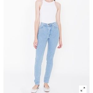 Medium washed high waisted jeans