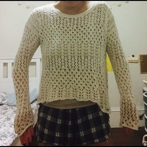 Hollister crochet sweater