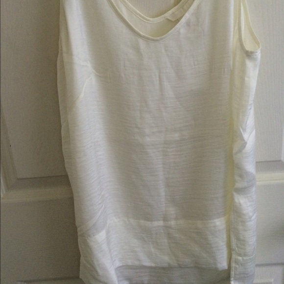 🍍SOLD🍍Ivory tank top silky off-white cream cami - Picture 2 of 4