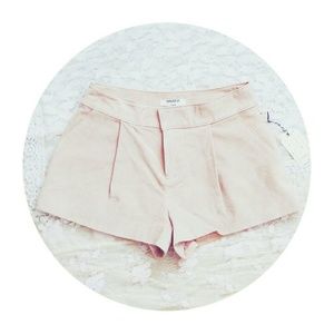 Pink Genuine Suede Shorts
