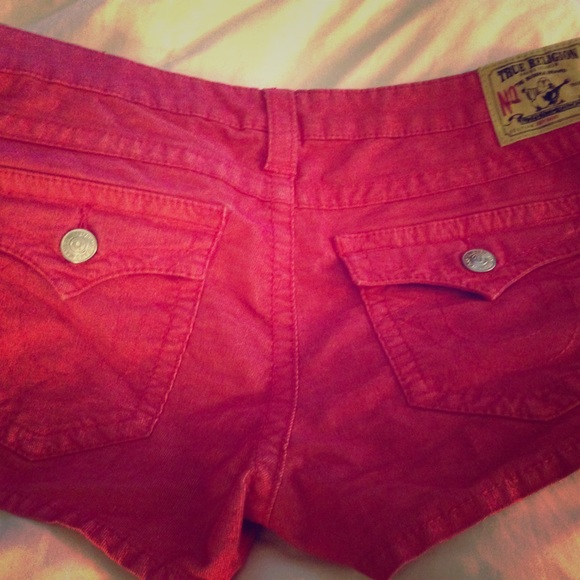 True Religion reddish pink shorts