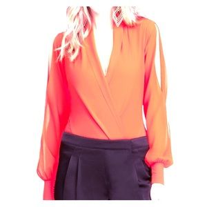 Bebe Silk Wrap BodySuit