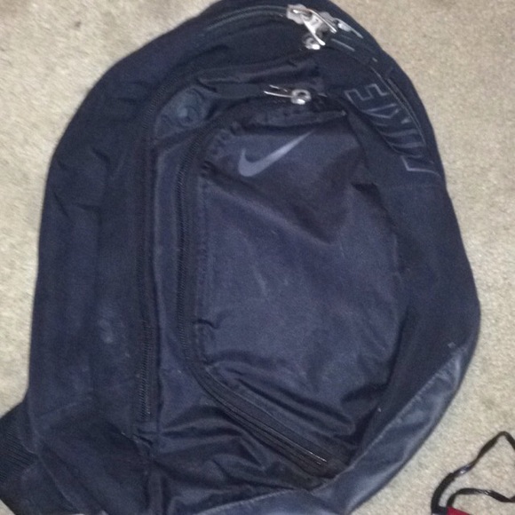 Black and grey Nike backpack