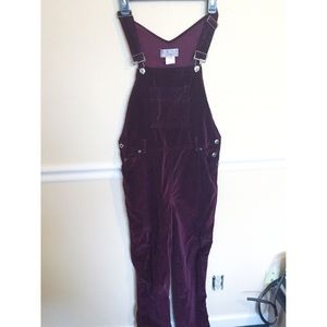 Vintage velvet overalls