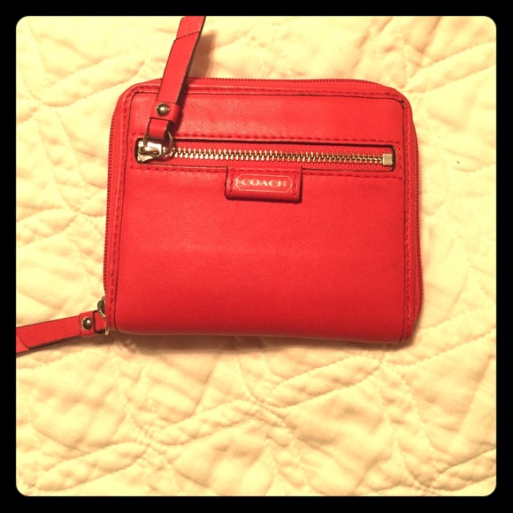 Burnt orange Coach wallet