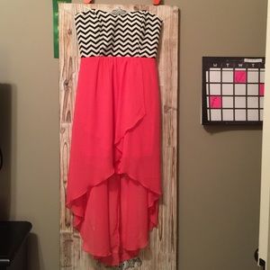 Windsor dress, chevron, high-low