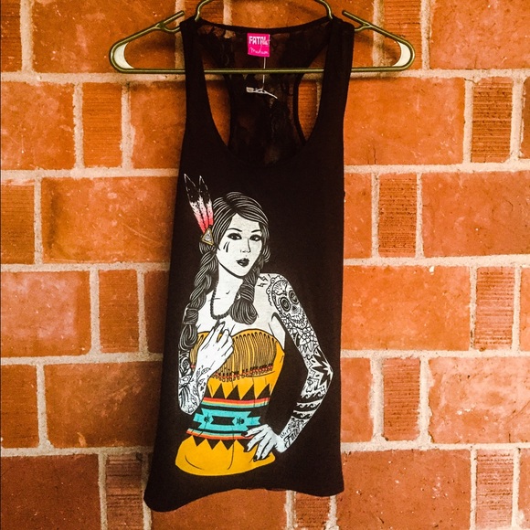 Fatal Tops - NWT FATAL back lace top and red leggings bundle