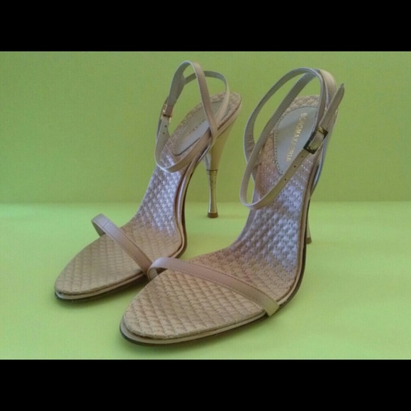 Beige Ankle Strap Heels