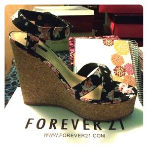 Forever 21 flower wedges