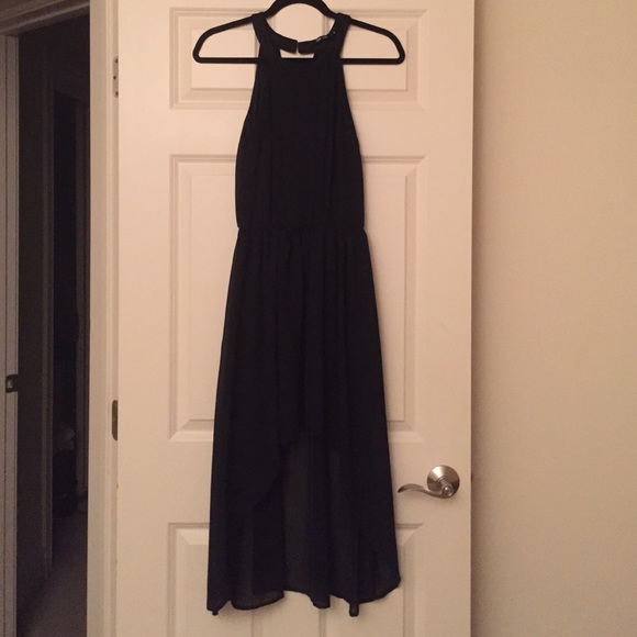 Black hi-low dress