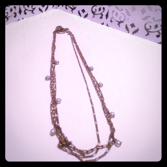 Betsey Johnson 3 chain necklace.