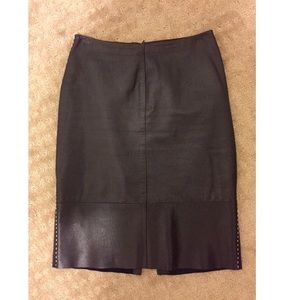 Banana Republic High Waisted Leather Pencil Skirt