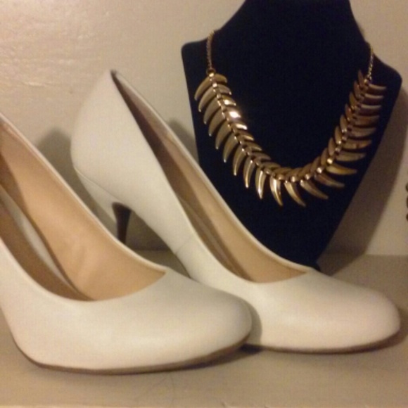Classy white heels
