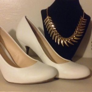 Classy white heels