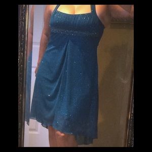 Party Short/long blue dress