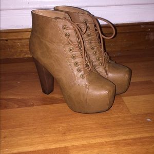 High heel booties
