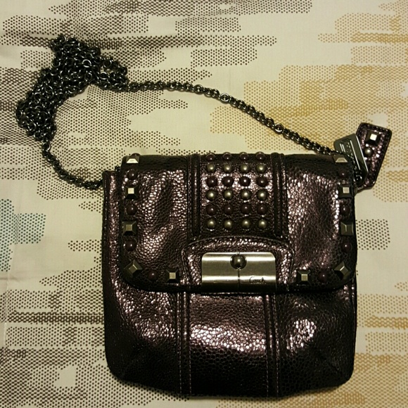 Coach Handbags - Purple Studded Coach Crossbody