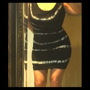 Party Black stretchy dress with sequins