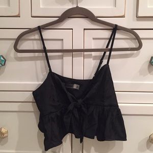 Rehab- black tie crop top