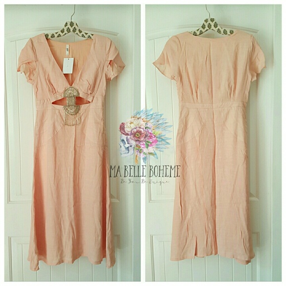 Free People deco beaded MEET ME THERE cutout dress - Picture 4 of 5