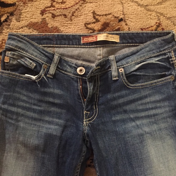 big star, medium wash jeans