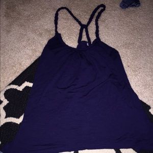 Dark blue crop top