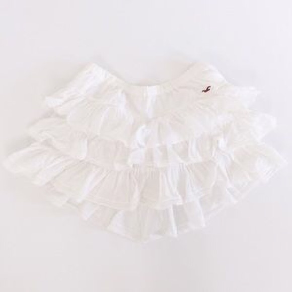 White Hollister Ruffle Skirt