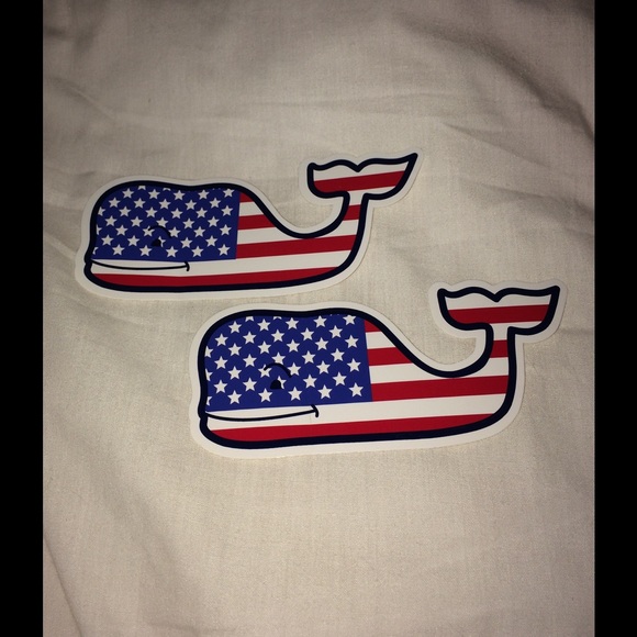 stars and stripes Vineyard Vines whale stickers