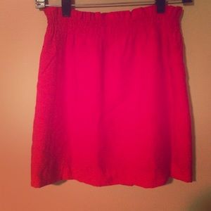 Red j.crew skirt
