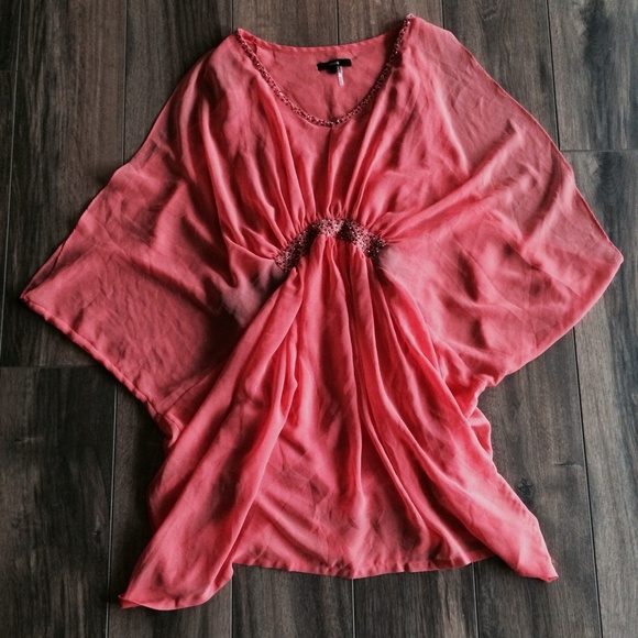 Bright Orange Chiffon Dress by Black - Picture 2 of 4