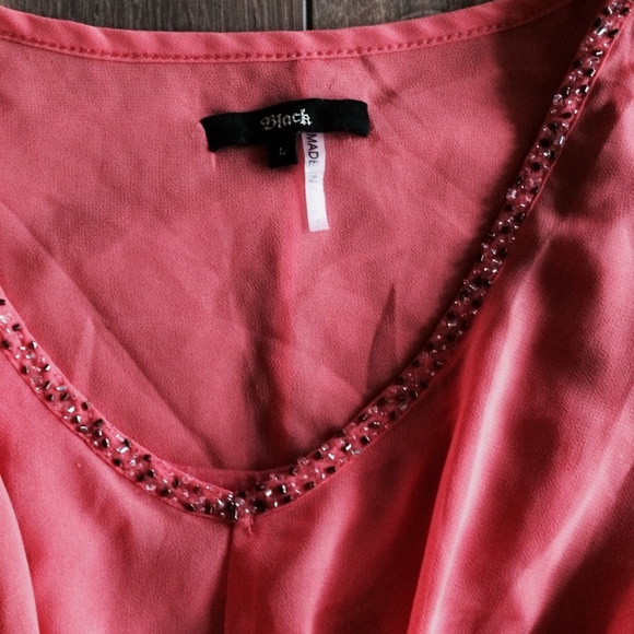 Bright Orange Chiffon Dress by Black - Picture 3 of 4