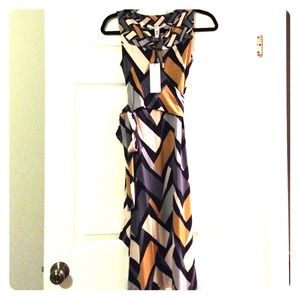 Stunning DVF geometric print wrap dress 😍